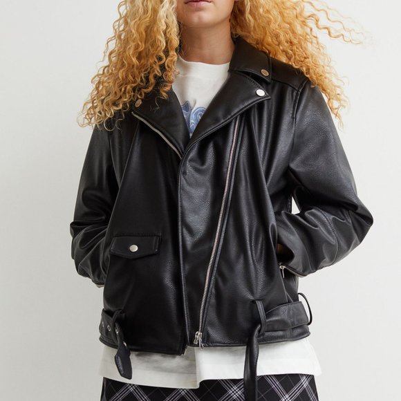 H&M Faux Leather Biker Jacket - Picture 1 of 5
